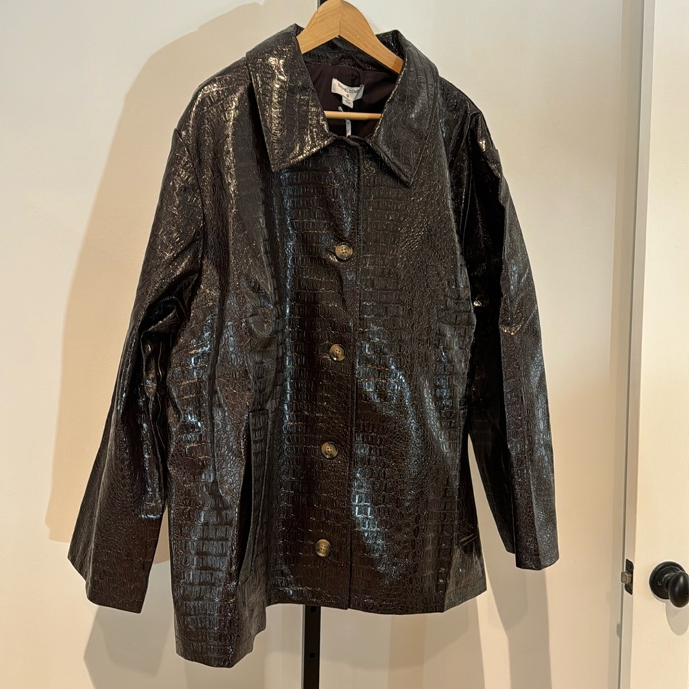 Rachel Comey for Target brown vinyl jacket 3x NWT